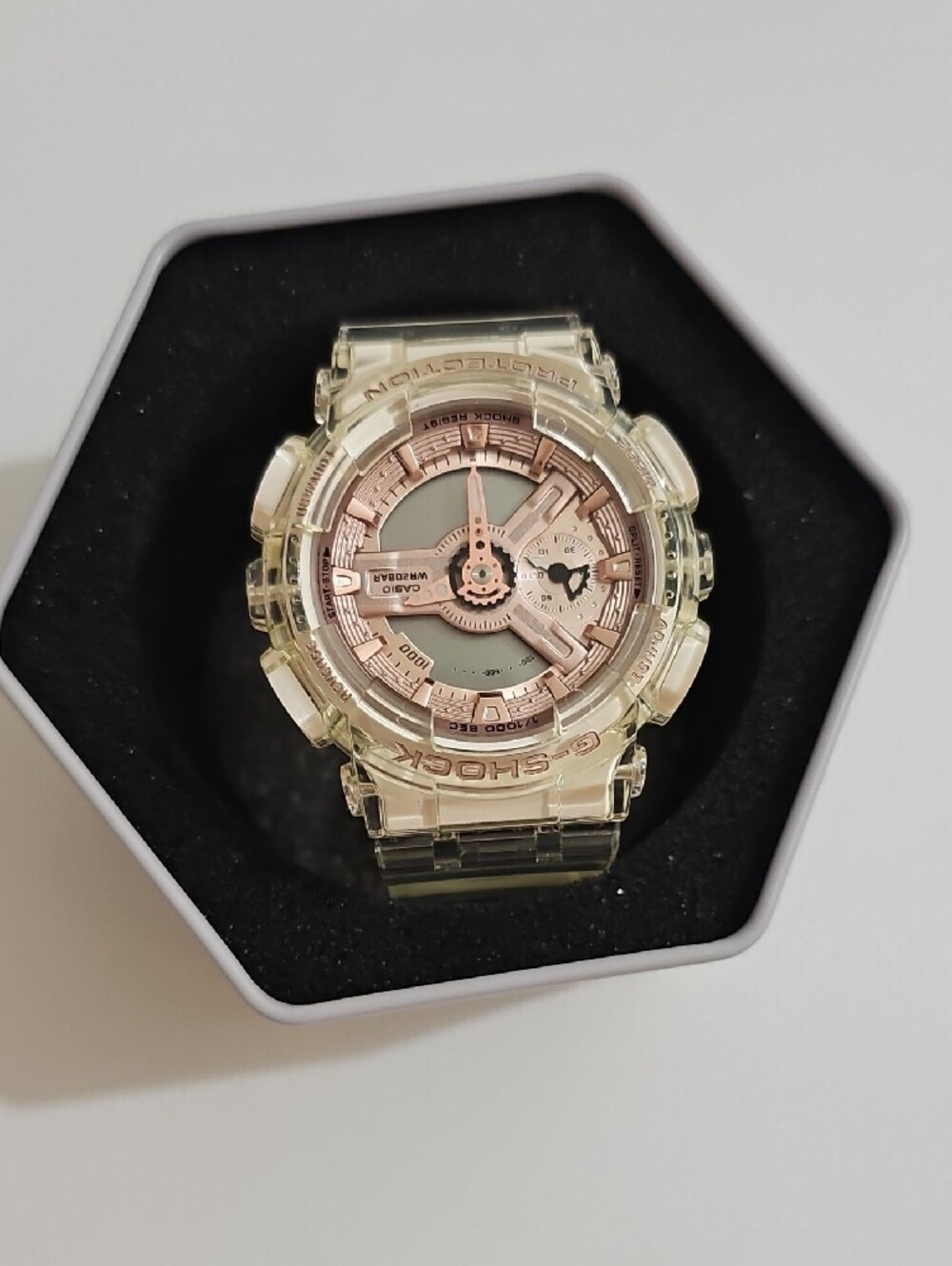 G-Shock White and Black Tin with Box and Paperwork